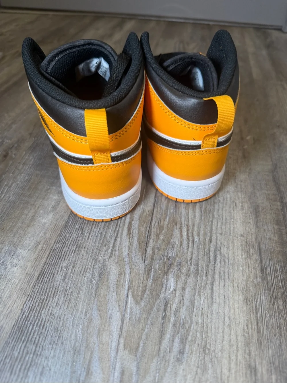 Jordan Mid-Top Sneakers in Yellow, Black & White